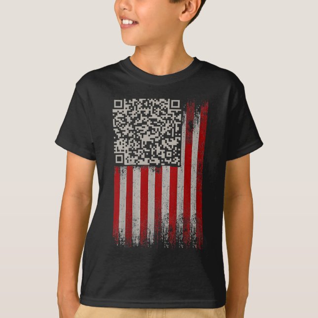 Ljuny Qr Trumps Dancing Dance Code T Shirt (Framsida)
