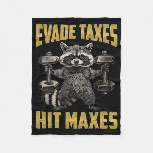 Ljuny Raccoon Weight Lyfts Gym Evade Taxes Slå M Fleecefilt