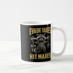 Ljuny Raccoon Weight Lyfts Gym Evade Taxes Slå M Kaffemugg