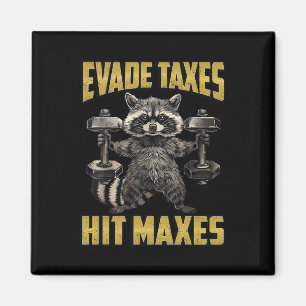 Ljuny Raccoon Weight Lyfts Gym Evade Taxes Slå M Magnet