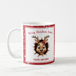 Ljuny Reindeer Girl Namn jul Kaffemugg