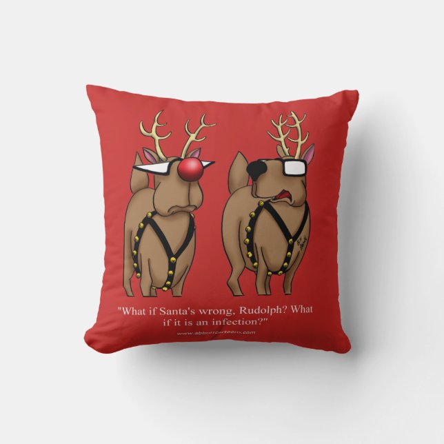 Ljuny Reindeer Humor jul Pillow Gift Kudde (Framsida)