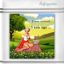 Ljuny Retro FIN Picnic Mors dag Magnet