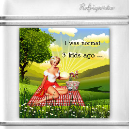 Ljuny Retro FIN Picnic Mors dag Magnet
