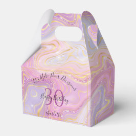 Ljuny Rosa Guld Glitter Agate Geode Presentaskar