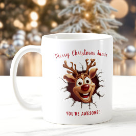 Ljuny Rudolph bryter igenom Namn jul Kaffemugg