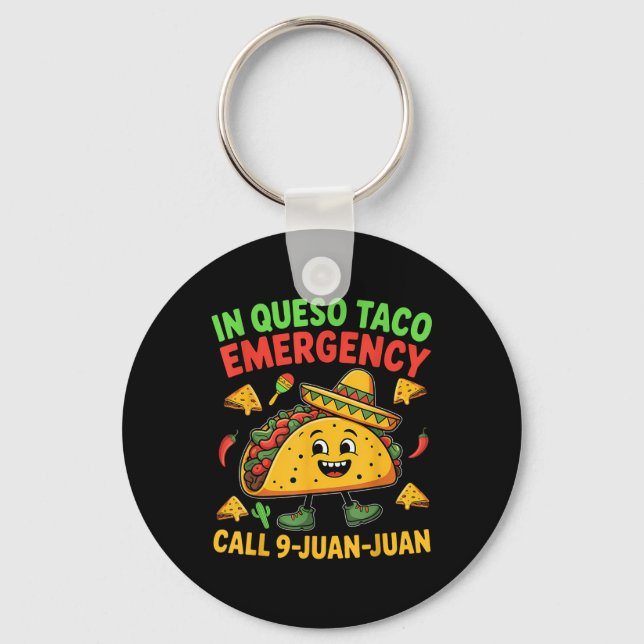 Ljuny sa Meme Cinco De Mayo Mexican Taco Fiest Nyckelring (Framsida)