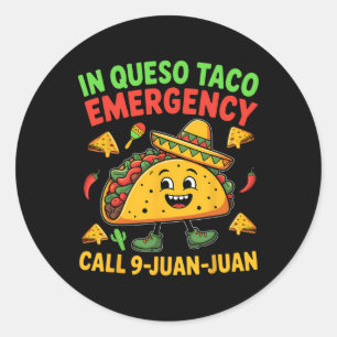 Ljuny sa Meme Cinco De Mayo Mexican Taco Fiest Runt Klistermärke
