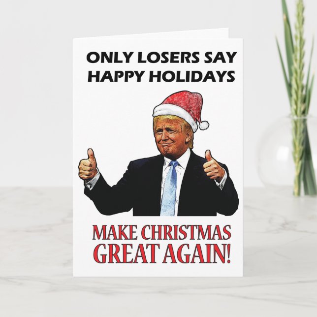 Ljuny Santa Donald Trump jul Helgkort (Framsida)
