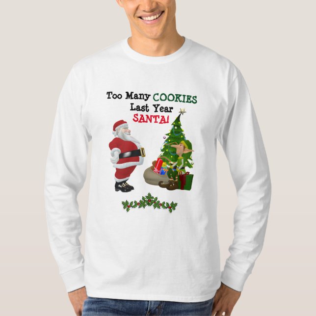 Ljuny Santa Elf Manar jul T Shirt (Framsida)