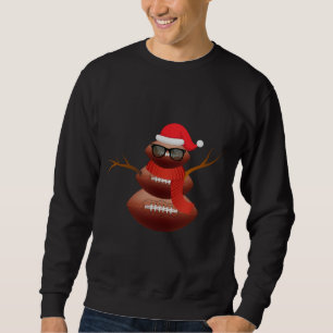 Ljuny Santa Football Snögubbe Helgdag Spirit Krist Lång Ärmad Tröja