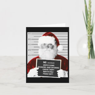 Ljuny Santa Mugshot Jultomten Jails jul Kort