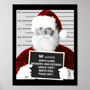 Ljuny Santa Mugshot Jultomten Jails jul Poster