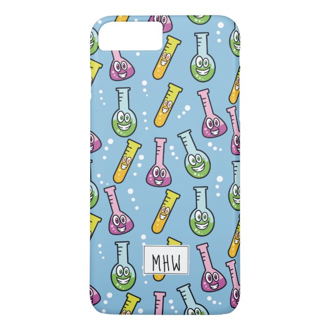 Ljuny Science Mönster anpassningsbar monogram tele Case-Mate iPhone Skal (Baksida)