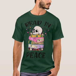 Ljuny Skull Läs in fredsuppläsning Bok Lo T Shirt