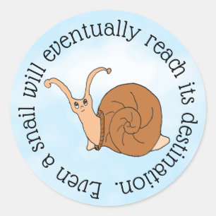 Ljuny Snigel Mail Quote Cute Runt Klistermärke