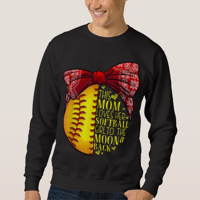 Ljuny Softball Gift Mamma Women Pitcher Catcher Gi Lång Ärmad Tröja (Framsida)