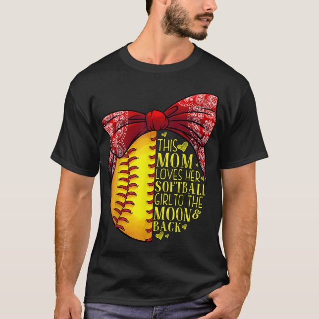 Ljuny Softball Gift Mamma Women Pitcher Catcher Gi T Shirt (Framsida)
