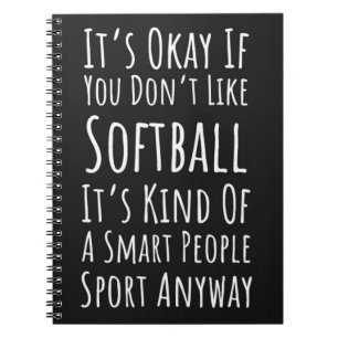 Ljuny Softball Gifts Fastpitch Team Player-sport Anteckningsbok