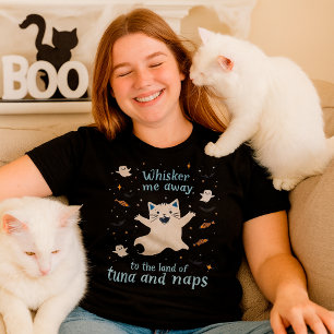 Ljuny Spooky Ghost-Cat, Cat Lover Kids T Shirt