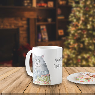 Ljuny Sweater Cats Eyeing Donuts Kaffemugg
