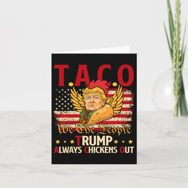 Ljuny Trump Taco Joke Anti Trump Protest Tee 2 Kort (Framsida)