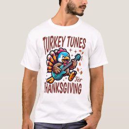Ljuny Turkey Tunes Thanksgiving Music T Shirt