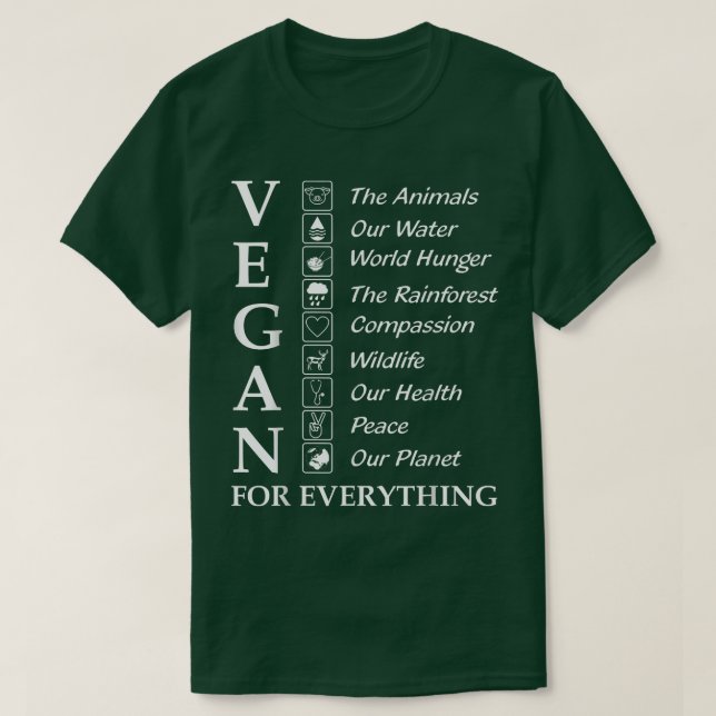 Ljuny Vegan Gift Shirt Vegan för allt grönt T (Design framsida)
