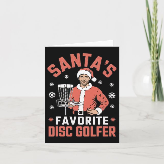 Ljunyck Golf jul Manar Julafton Disk Golf Santa Kort (Framsida)