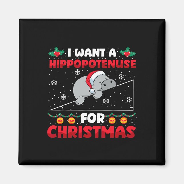 Ljunyj Jul Math Teacher Hippopotenuse Math Lo Magnet (Framsidan)