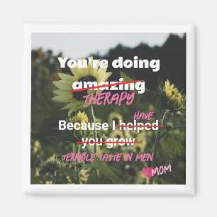 Ljunysolrosmagnet från Mamma till Kids Humor Magnet