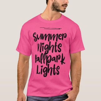 Ljus1512: Womens Mamma Funny Summer Nights Ballpar T Shirt