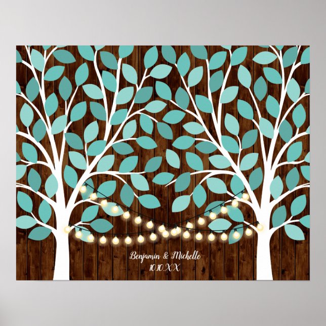 Ljus - 100 Namnteckning Guest Bok Alternative Poster (Framsidan)