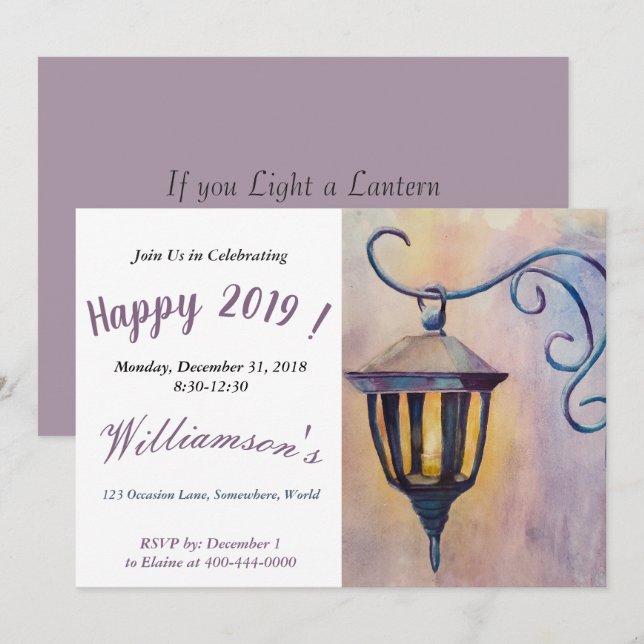 Ljus 2019 Inbjudan (Fram/baksida)