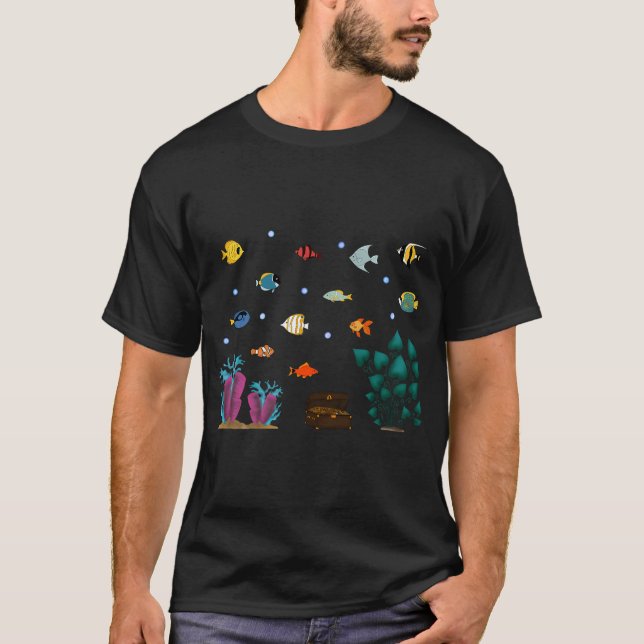 Ljus 3 fisk t shirt (Framsida)