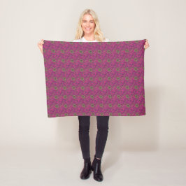 Ljus 60-tals Psykedelisk Paisley Retro Virvel Fleecefilt