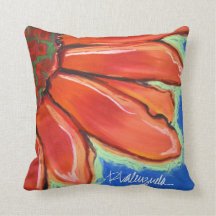Ljus Abstrakt Blommigt Pillow