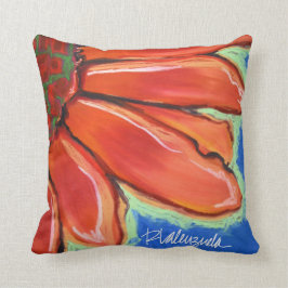 Ljus Abstrakt Blommigt Pillow Kudde