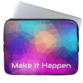Ljus Abstrakt Geometrisk Anpassad Citat Neopren L Laptop Fodral