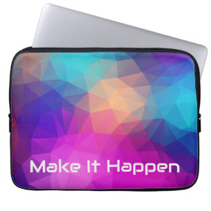 Ljus Abstrakt Geometrisk Anpassad Citat Neopren L Laptop Fodral