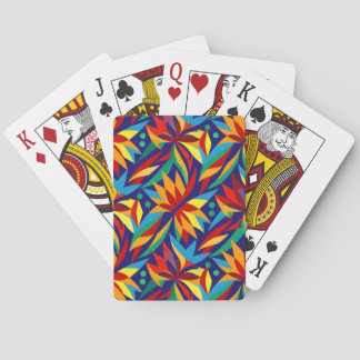 Ljus Abstrakt Geometrisk Tropisk Flerfärgad Casinokort