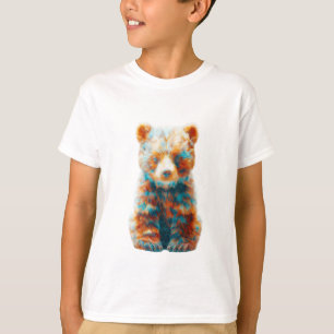 Ljus Abstrakt Konstnärlig Björnunge Barn T Shirt