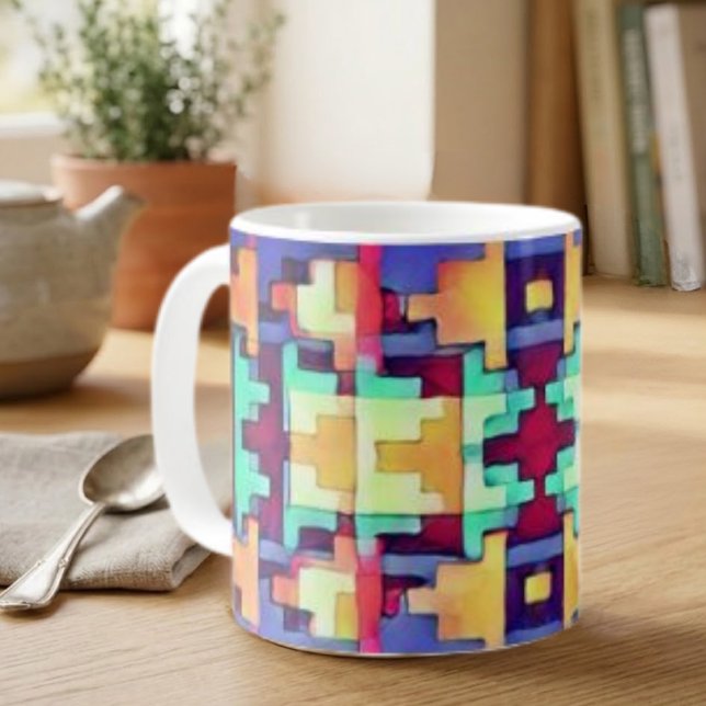 Ljus Abstrakt Sydväst  Kaffemugg (Skapare uppladdad)