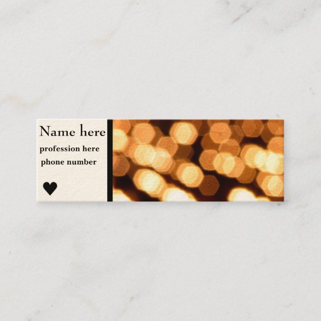 ljus-affärskort mini visitkort (Framsida)