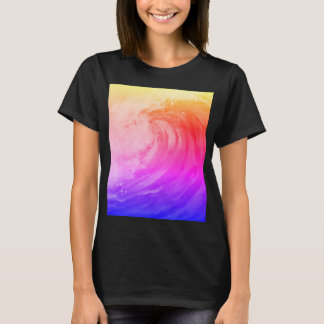 ljus affisch med regnbåge som visar en svag våg t shirt