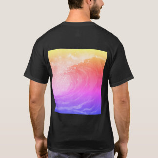 ljus affisch med regnbåge som visar en svag våg t shirt