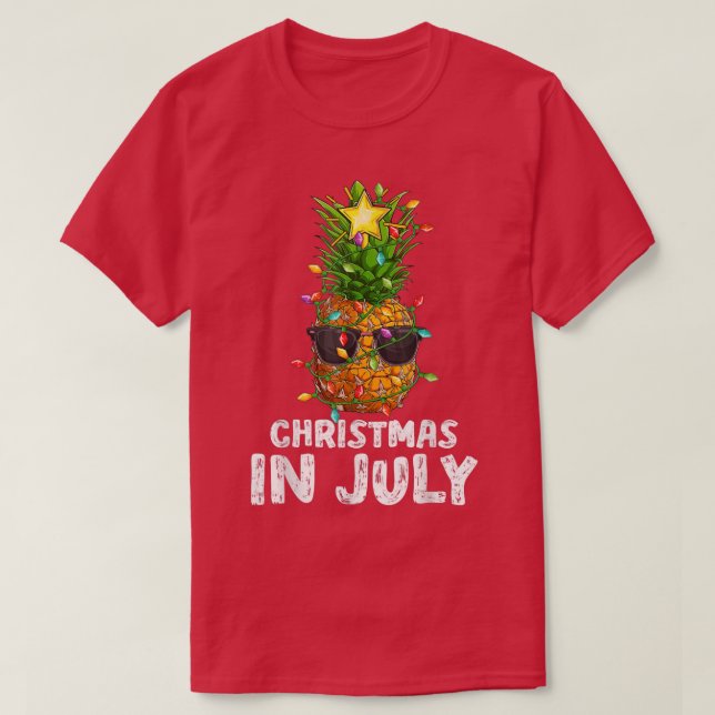 Ljus ananas Julafton Träd Funny Pineapple Christm T Shirt (Design framsida)
