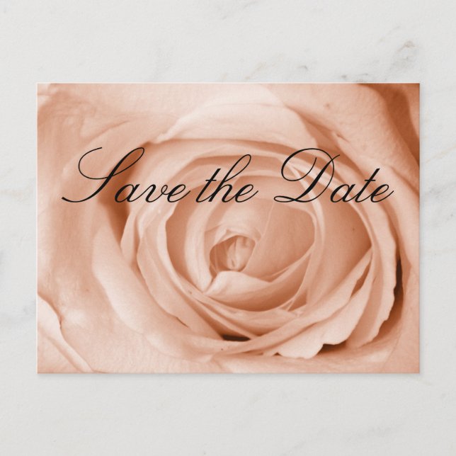 Ljus Aprikos Spara Datum Meddelande Vykort (Framsida)