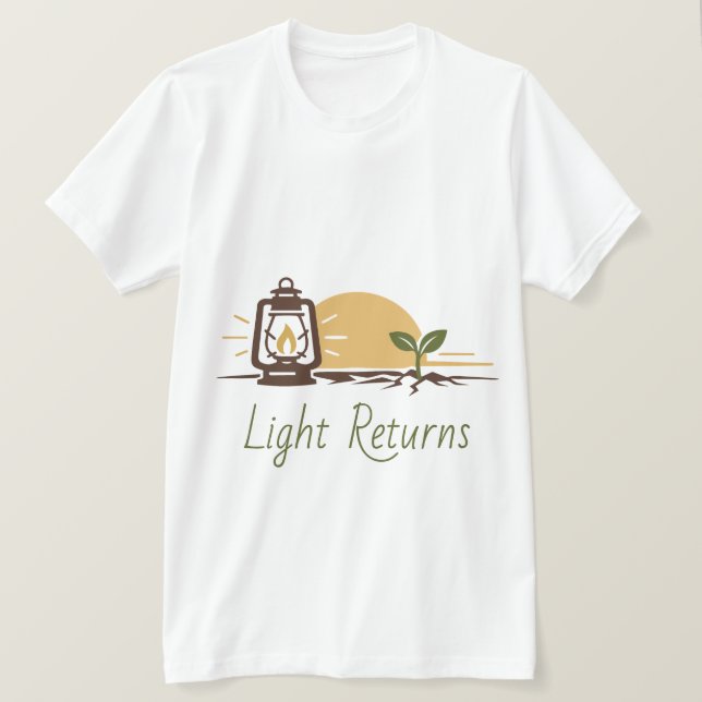 Ljus återbringar hopp Citat T Shirt (Design framsida)