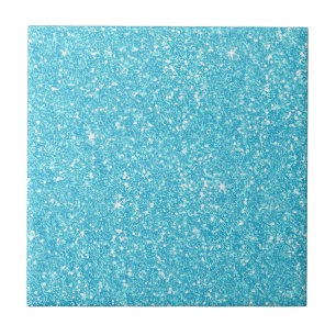Ljus Baby blue Faux Glitter Kakelplatta